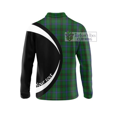 MacKendrick (McKendrick) Tartan Long Sleeve Polo Shirt with Family Crest Circle Style - Tartan Vibes Clothing