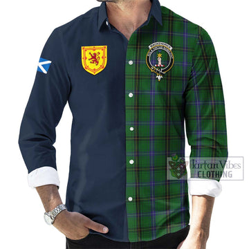 MacKendrick (McKendrick) Tartan Long Sleeve Button Shirt Alba with Scottish Lion Royal Arm Half Style Men's Shirt - Tartan Vibes Clothing