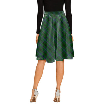 MacKendrick (McKendrick) Tartan Melete Pleated Midi Skirt Cross Style - Tartan Vibes Clothing