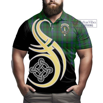 MacKendrick (McKendrick) Tartan Polo Shirt with Family Crest and Celtic Symbol Style - Tartan Vibes Clothing