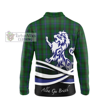 MacKendrick (McKendrick) Tartan Long Sleeve Polo Shirt with Alba Gu Brath Regal Lion Emblem - Tartan Vibes Clothing