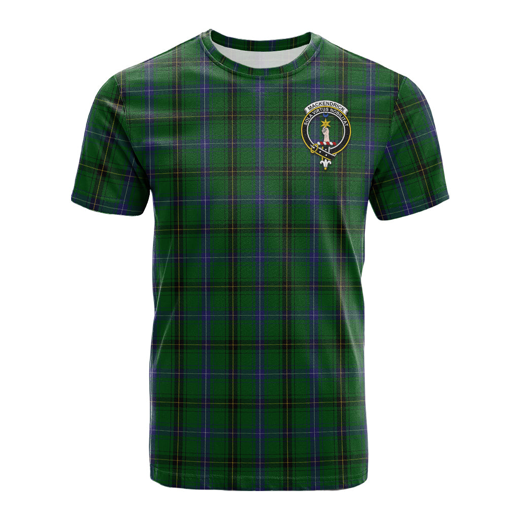 MacKendrick (McKendrick) Tartan T-Shirt with Family Crest - Tartan Vibes Clothing