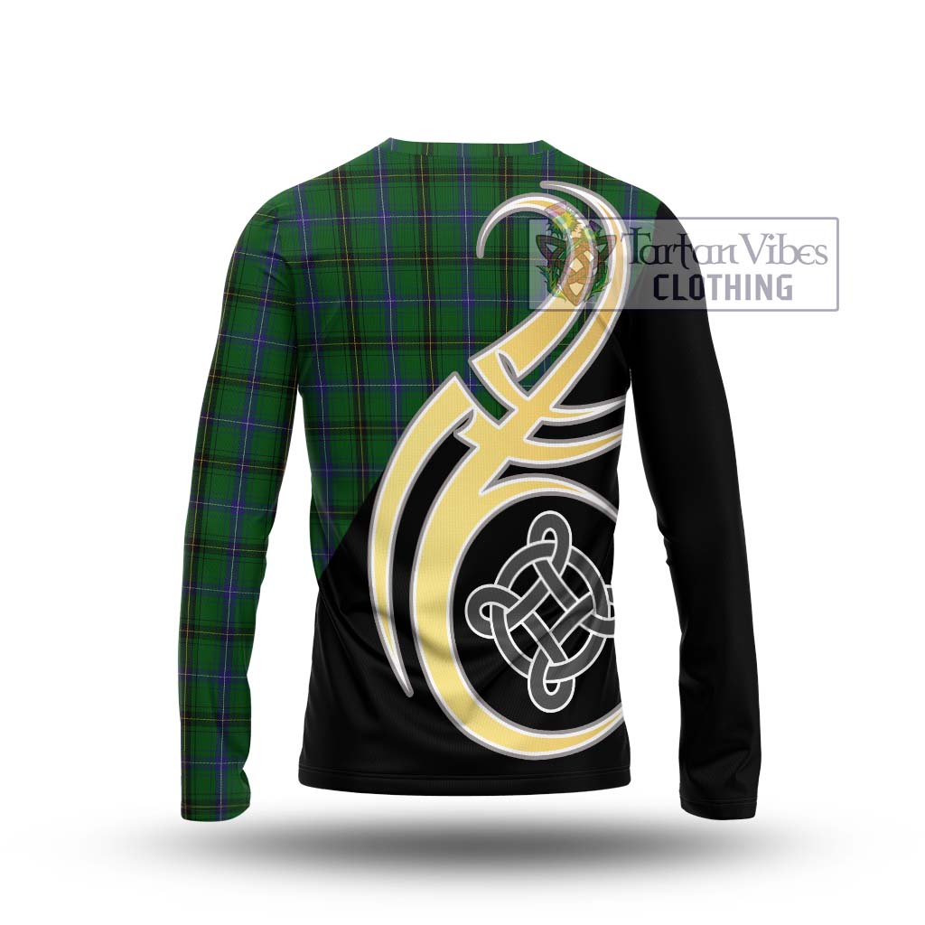 MacKendrick (McKendrick) Tartan Long Sleeve T-Shirt with Family Crest and Celtic Symbol Style - Tartan Vibes Clothing