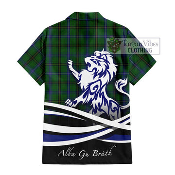 MacKendrick (McKendrick) Tartan Hawaiian Shirt with Alba Gu Brath Regal Lion Emblem - Tartan Vibes Clothing