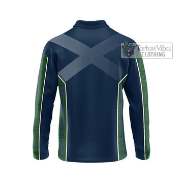 MacKendrick (McKendrick) Tartan Long Sleeve Polo Shirt with Family Crest and Lion Rampant Vibes Sport Style - Tartan Vibes Clothing