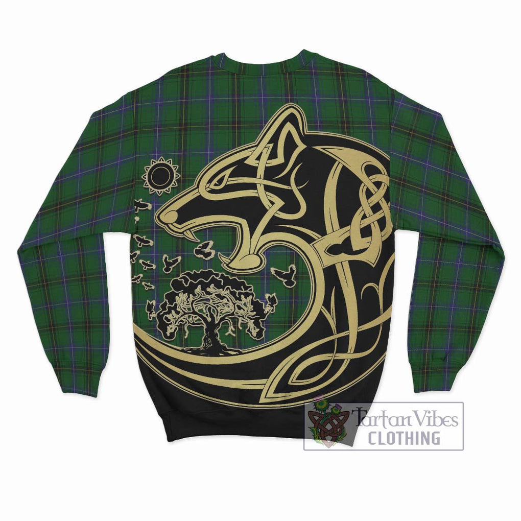 MacKendrick (McKendrick) Tartan Sweatshirt with Family Crest Celtic Wolf Style - Tartan Vibes Clothing