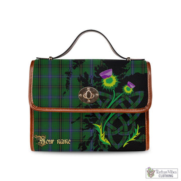 Tartan Vibes Clothing MacKendrick Tartan Waterproof Canvas Bag with Scotland Map and Thistle Celtic Accents