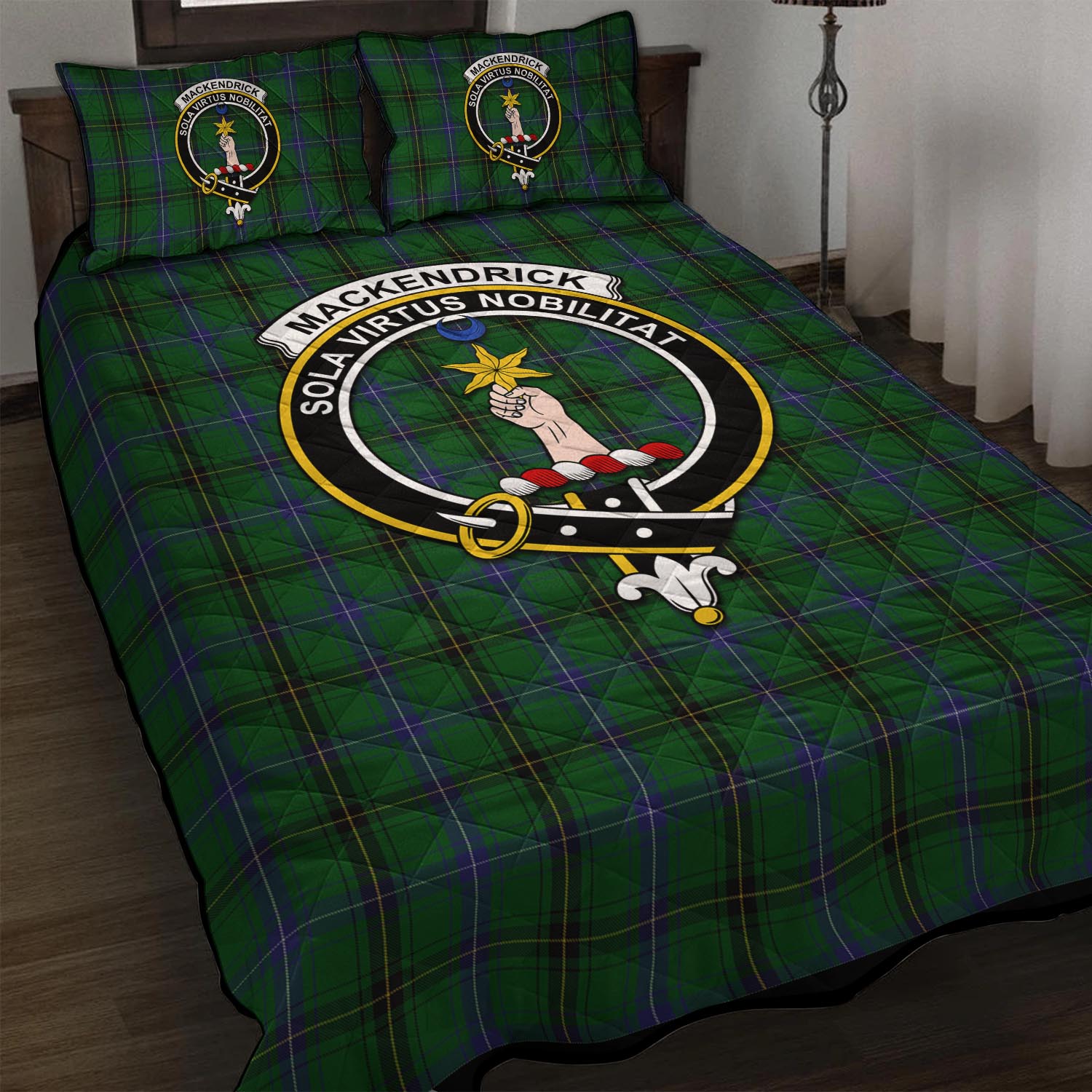 MacKendrick (McKendrick) Tartan Quilt Bed Set with Family Crest - Tartan Vibes Clothing