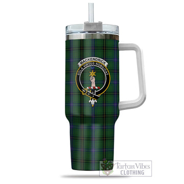 MacKendrick Tartan and Family Crest Tumbler with Handle