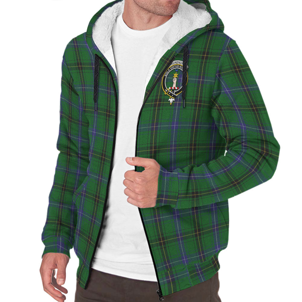 MacKendrick (McKendrick) Tartan Sherpa Hoodie with Family Crest - Tartan Vibes Clothing