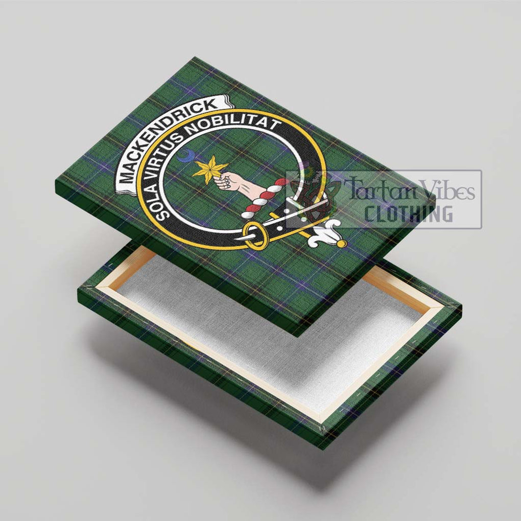 MacKendrick (McKendrick) Tartan Canvas Print Wall Art with Family Crest - Tartan Vibes Clothing