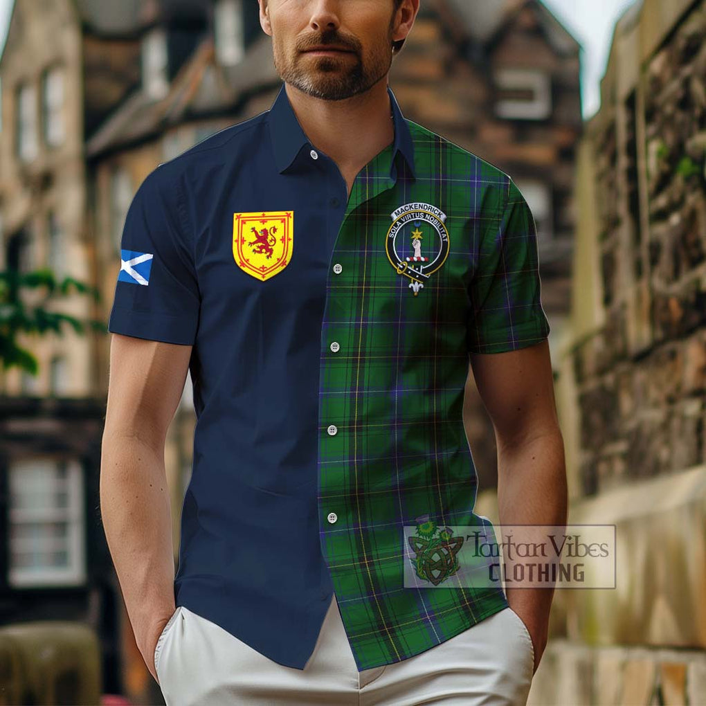 MacKendrick (McKendrick) Tartan Hawaiian Shirt Alba with Scottish Lion Royal Arm Half Style - Tartan Vibes Clothing
