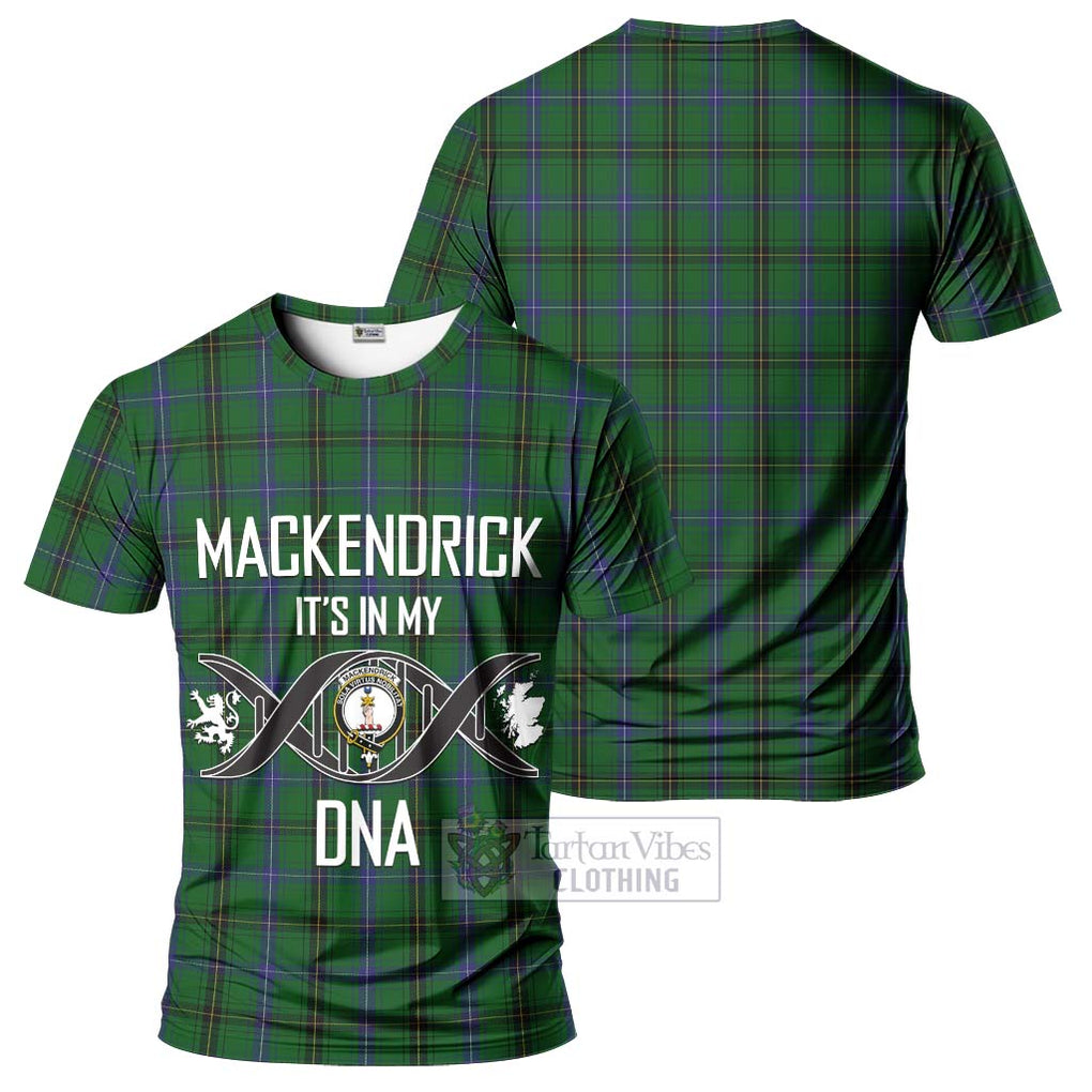 MacKendrick (McKendrick) Tartan T-Shirt with Family Crest DNA In Me Style - Tartan Vibes Clothing