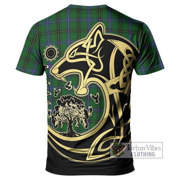 MacKendrick (McKendrick) Tartan T-Shirt with Family Crest Celtic Wolf Style - Tartan Vibes Clothing