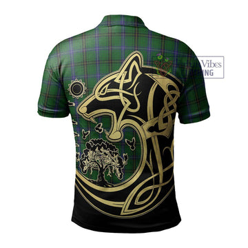 MacKendrick (McKendrick) Tartan Polo Shirt with Family Crest Celtic Wolf Style - Tartan Vibes Clothing