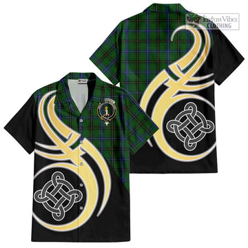 MacKendrick (McKendrick) Tartan Hawaiian Shirt with Family Crest and Celtic Symbol Style - Tartan Vibes Clothing