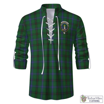 MacKendrick (McKendrick) Tartan Men's Scottish Traditional Jacobite Ghillie Kilt Shirt with Family Crest - Tartan Vibes Clothing