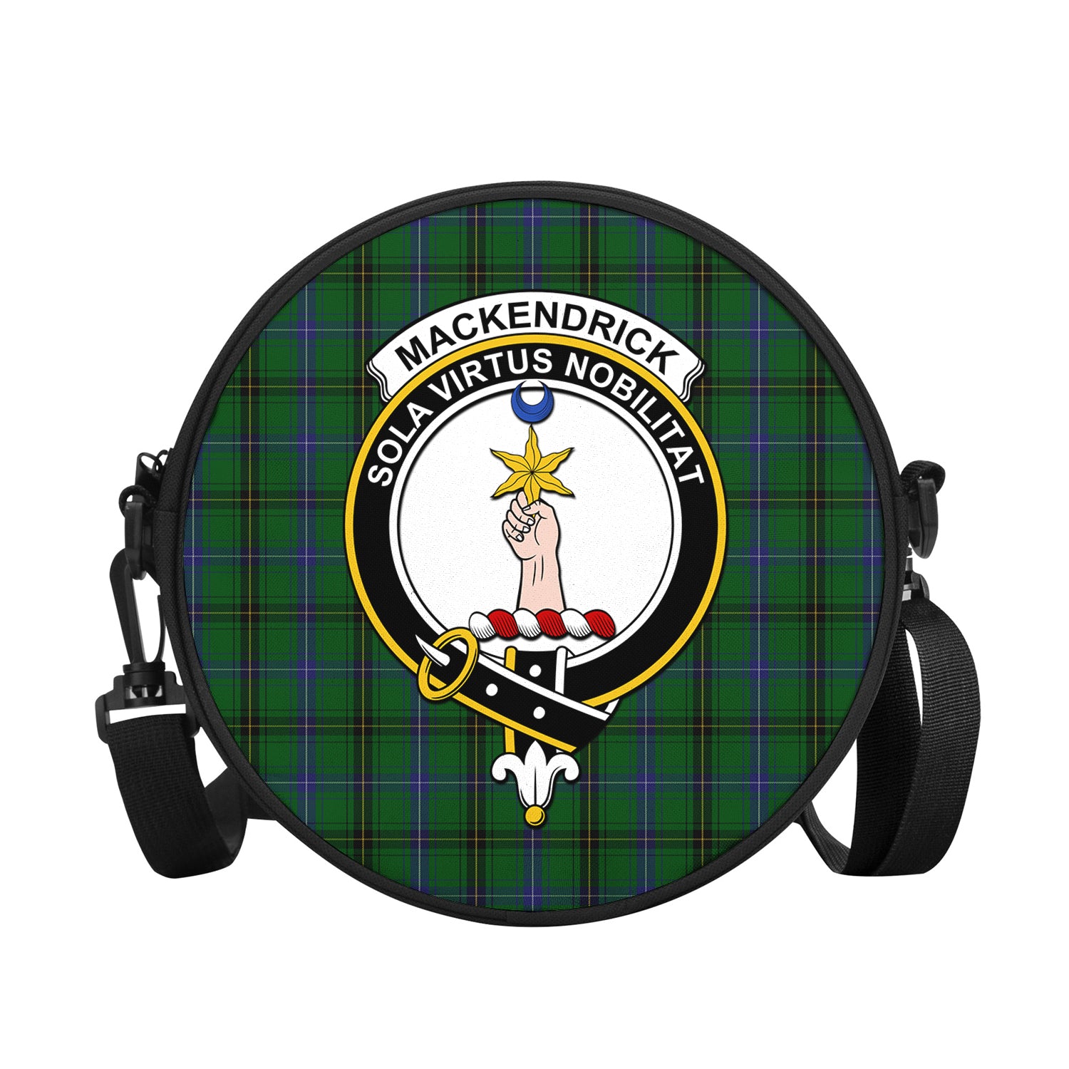 MacKendrick (McKendrick) Tartan Round Satchel Bags with Family Crest - Tartan Vibes Clothing