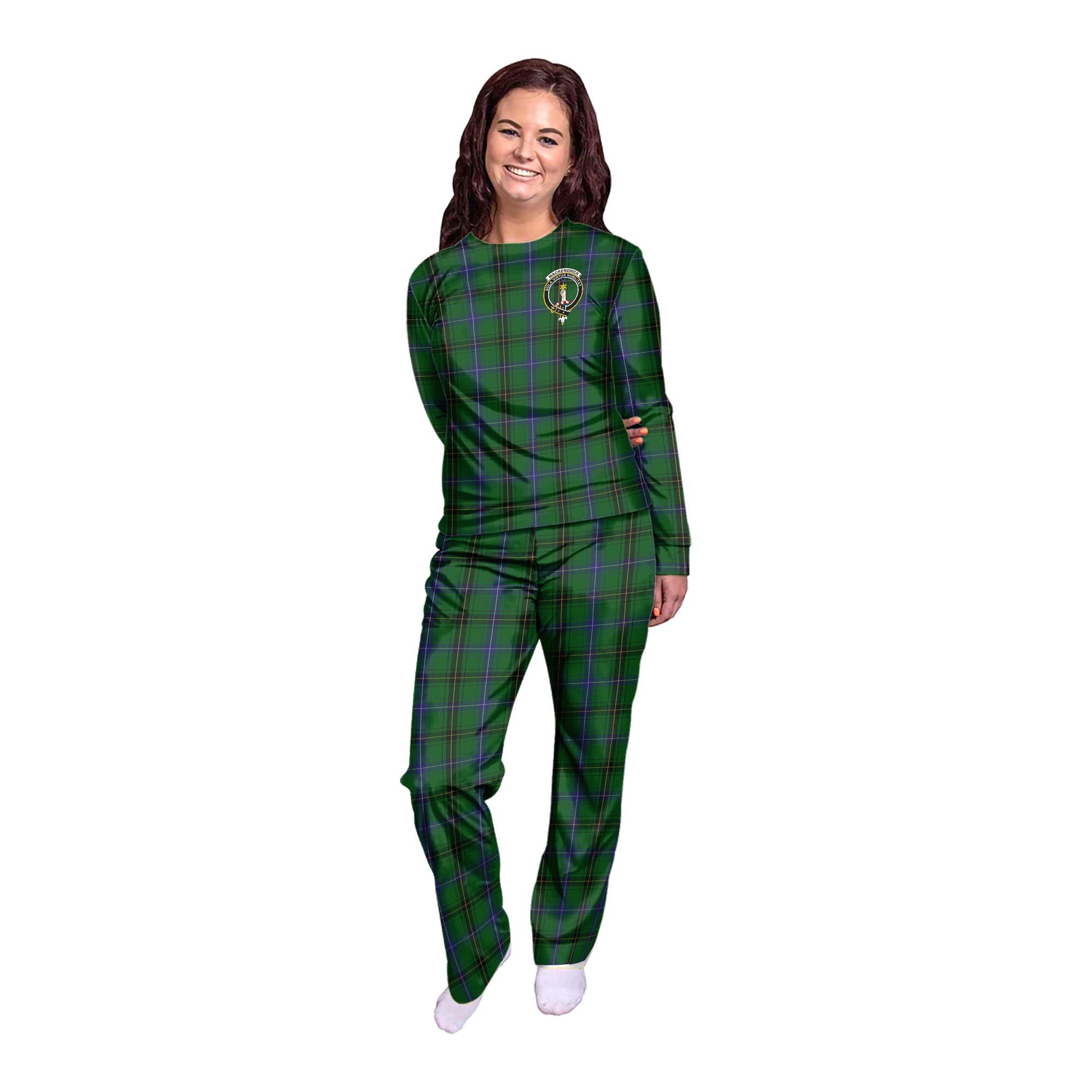 MacKendrick (McKendrick) Tartan Pajamas Family Set with Family Crest - Tartan Vibes Clothing