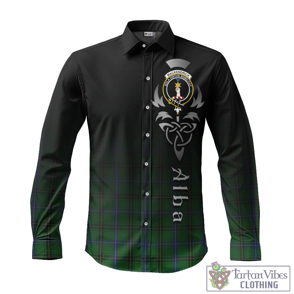 MacKendrick (McKendrick) Tartan Long Sleeve Button Up Featuring Alba Gu Brath Family Crest Celtic Inspired - Tartan Vibes Clothing