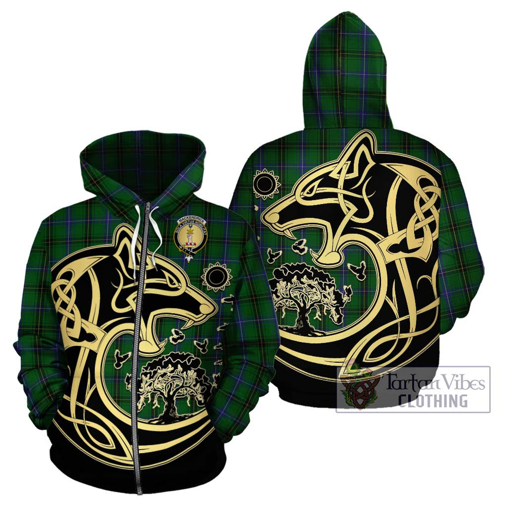 MacKendrick (McKendrick) Tartan Hoodie with Family Crest Celtic Wolf Style - Tartan Vibes Clothing