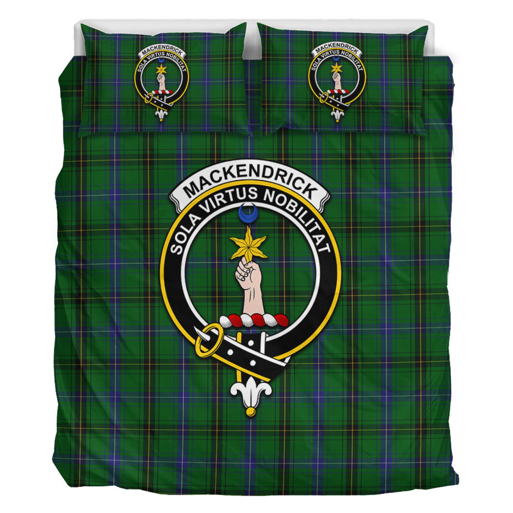 MacKendrick (McKendrick) Tartan Bedding Set with Family Crest - Tartan Vibes Clothing