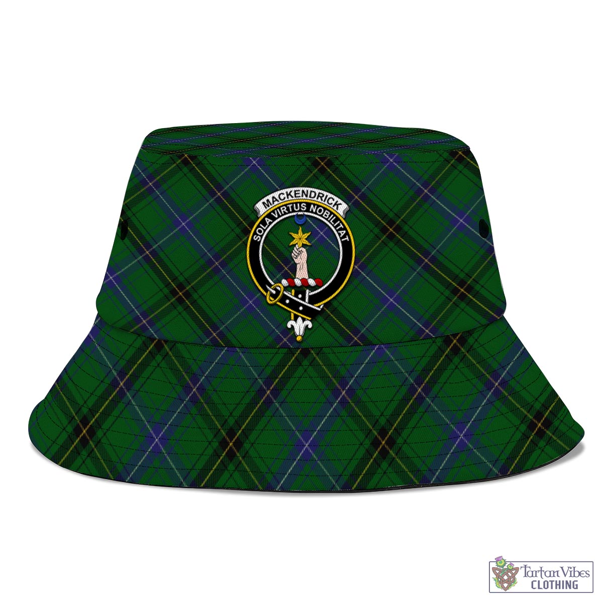 Tartan Vibes Clothing MacKendrick Tartan Bucket Hat with Family Crest
