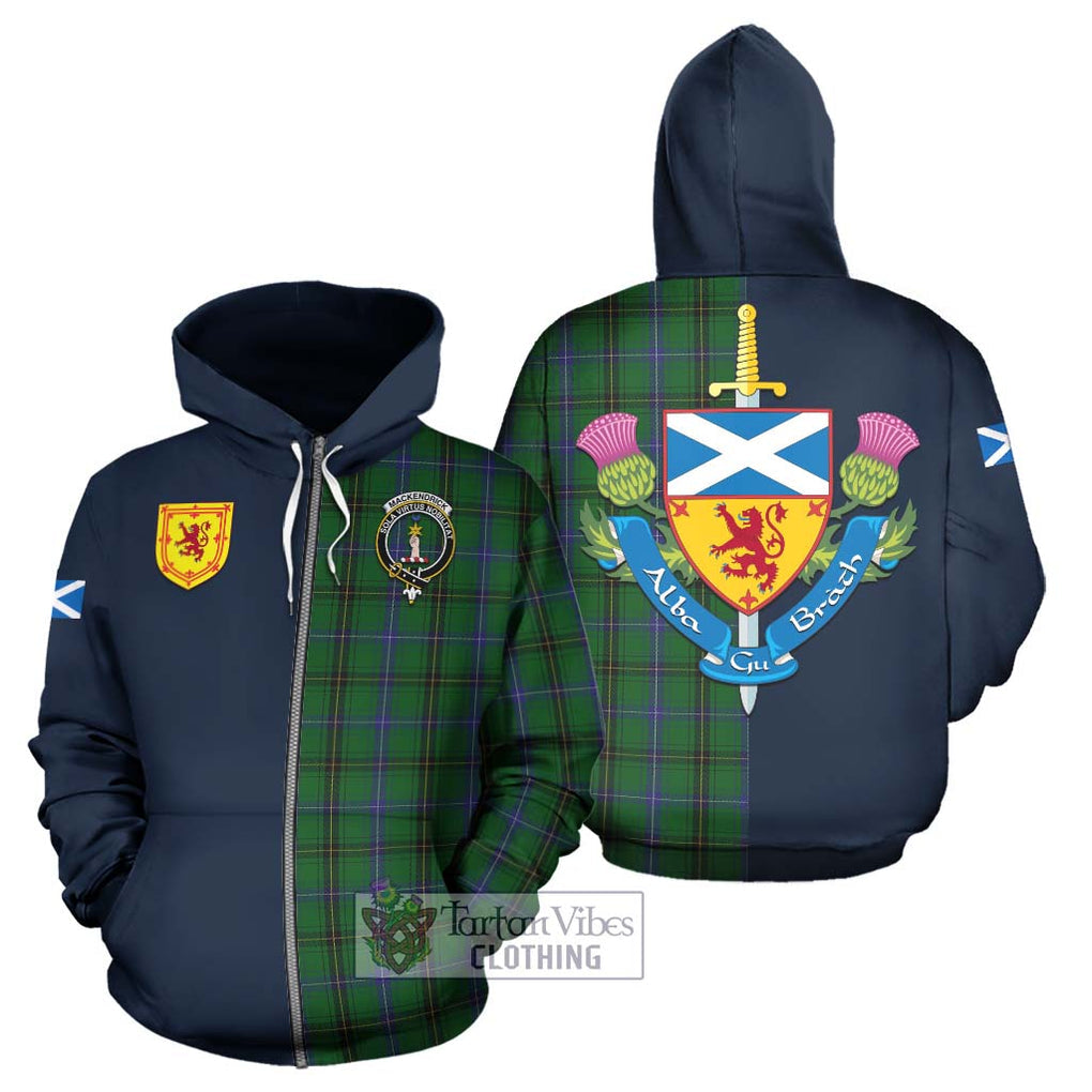 MacKendrick (McKendrick) Tartan Hoodie Alba with Scottish Lion Royal Arm Half Style - Tartan Vibes Clothing