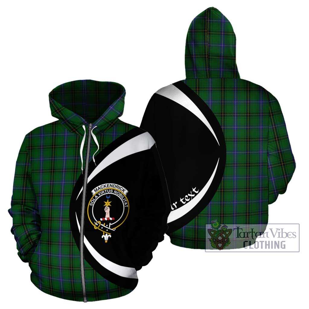 MacKendrick (McKendrick) Tartan Hoodie with Family Crest Circle Style - Tartan Vibes Clothing