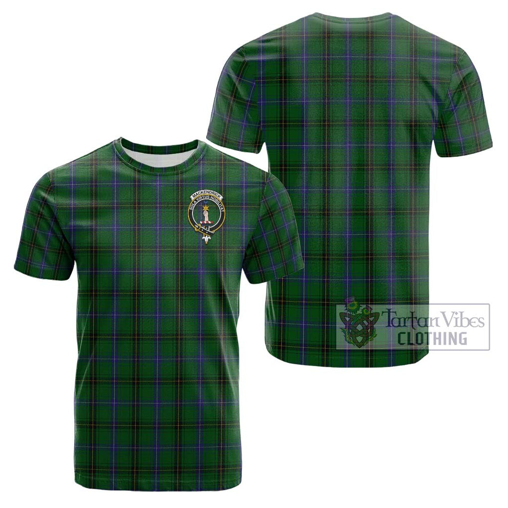 MacKendrick (McKendrick) Tartan Cotton T-Shirt with Family Crest - Tartan Vibes Clothing