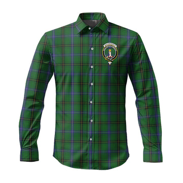 MacKendrick (McKendrick) Tartan Long Sleeve Button Up Shirt with Family Crest Men's Shirt - Tartan Vibes Clothing