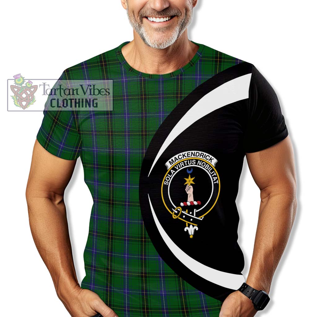 MacKendrick (McKendrick) Tartan T-Shirt with Family Crest Circle Style - Tartan Vibes Clothing