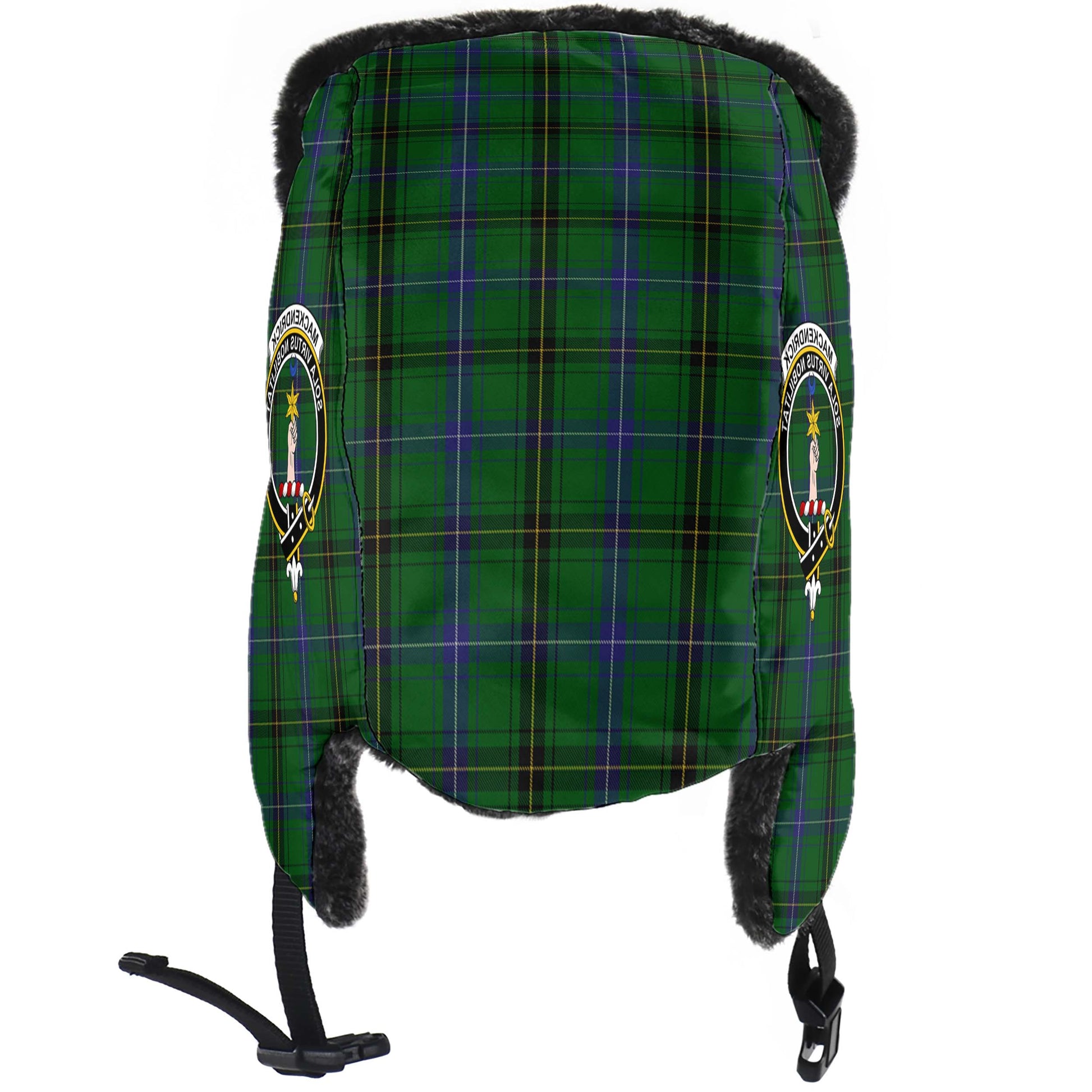 MacKendrick (McKendrick) Tartan Winter Trapper Hat with Family Crest - Tartan Vibes Clothing