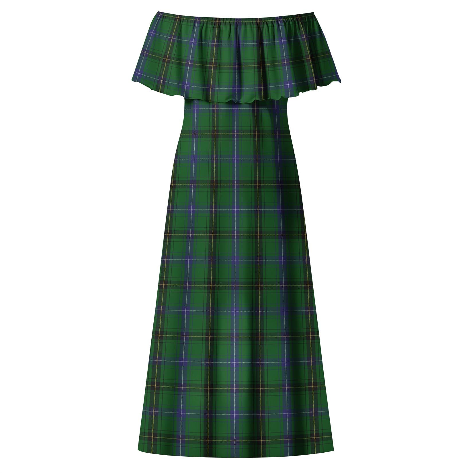 MacKendrick (McKendrick) Tartan Off Shoulder Long Dress - Tartan Vibes Clothing