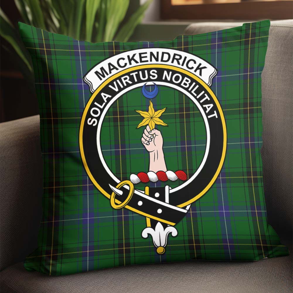 MacKendrick (McKendrick) Tartan Pillow Cover with Family Crest - Tartan Vibes Clothing