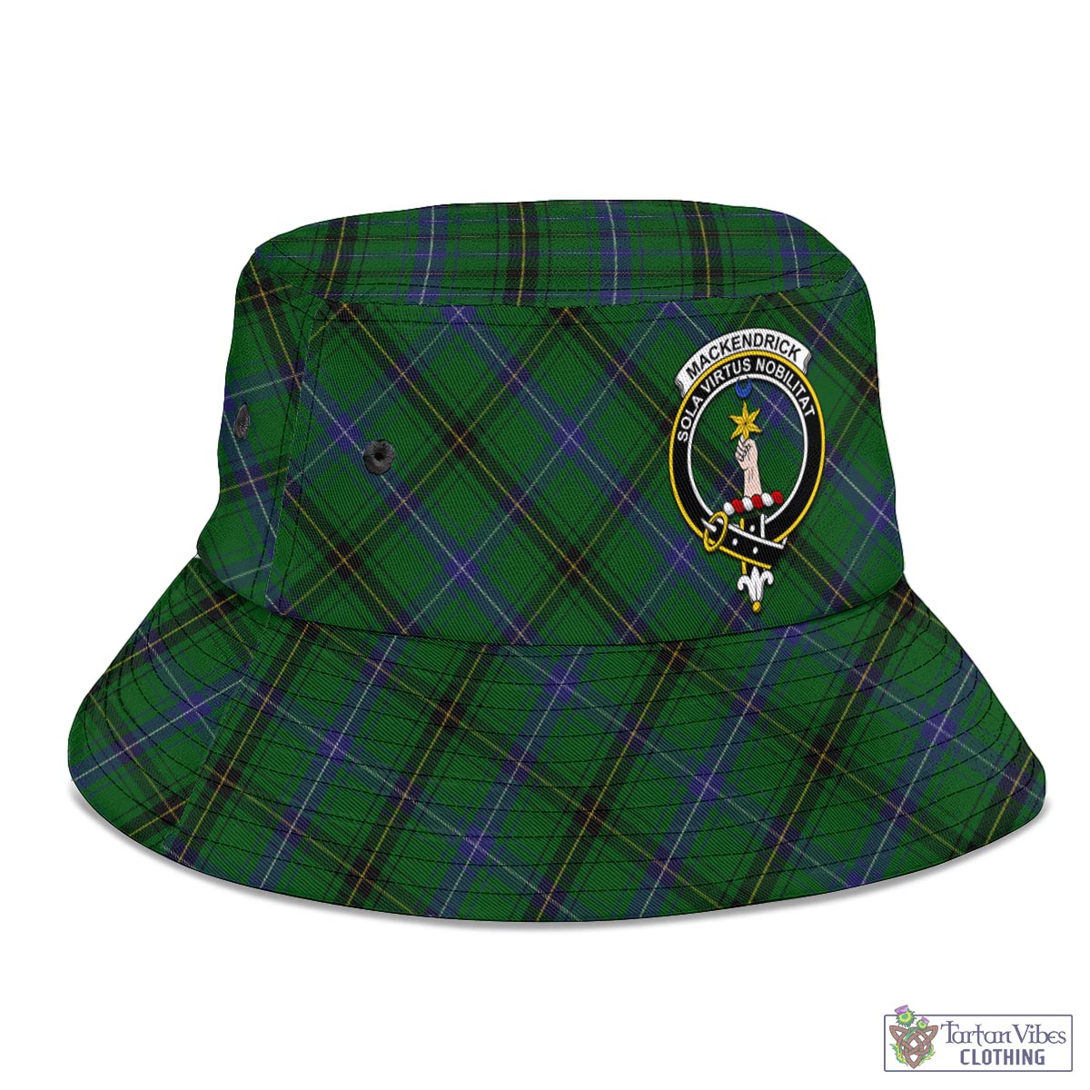Tartan Vibes Clothing MacKendrick Tartan Bucket Hat with Family Crest
