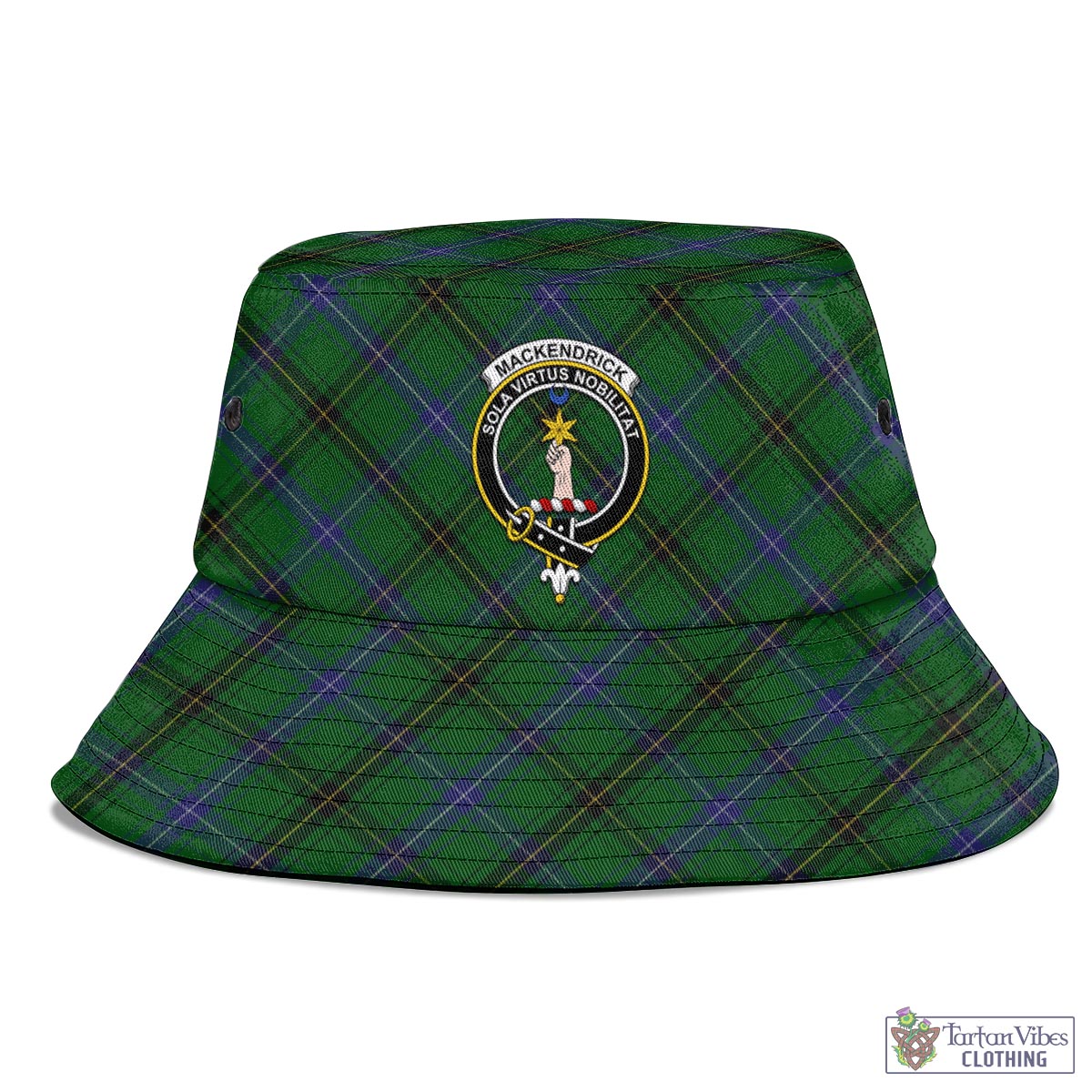 Tartan Vibes Clothing MacKendrick Tartan Bucket Hat with Family Crest