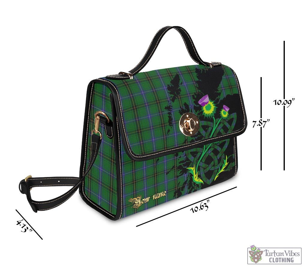 Tartan Vibes Clothing MacKendrick Tartan Waterproof Canvas Bag with Scotland Map and Thistle Celtic Accents