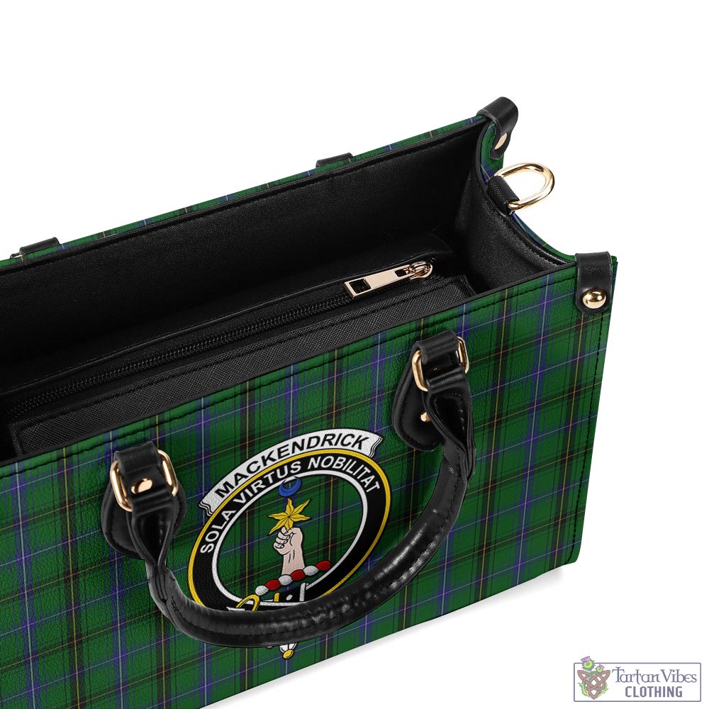 MacKendrick (McKendrick) Tartan Luxury Leather Handbags with Family Crest - Tartan Vibes Clothing