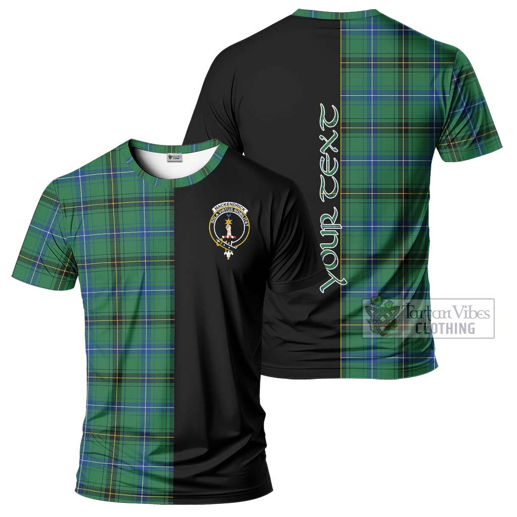 MacKendrick Ancient Tartan T-Shirt with Family Crest and Half Of Me Style Kid's Shirt - Tartanvibesclothing Shop