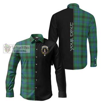 MacKendrick Ancient Tartan Long Sleeve Button Shirt with Family Crest and Half Of Me Style Men's Shirt S - Tartanvibesclothing Shop