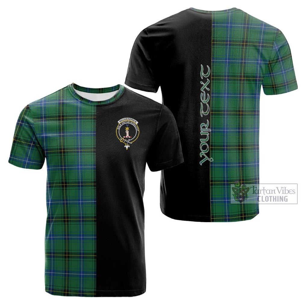 Tartan Vibes Clothing MacKendrick Ancient Tartan Cotton T-shirt with Family Crest and Half Of Me Style