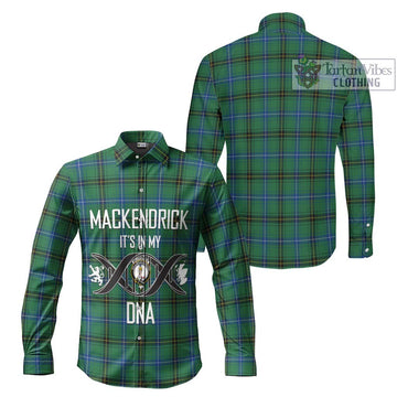 MacKendrick Ancient Tartan Long Sleeve Button Shirt with Family Crest DNA In Me Style Men's Shirt - Tartanvibesclothing Shop