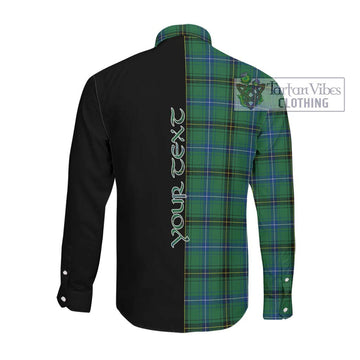 MacKendrick Ancient Tartan Long Sleeve Button Shirt with Family Crest and Half Of Me Style Men's Shirt - Tartanvibesclothing Shop
