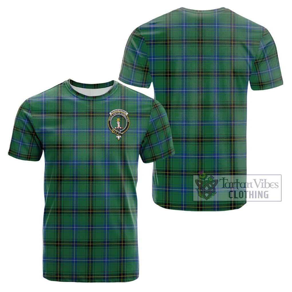 MacKendrick Ancient Tartan Cotton T-Shirt with Family Crest Kid's Shirt - Tartanvibesclothing Shop