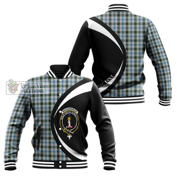 MacKendrick Dress Tartan Baseball Jacket with Family Crest Circle Style