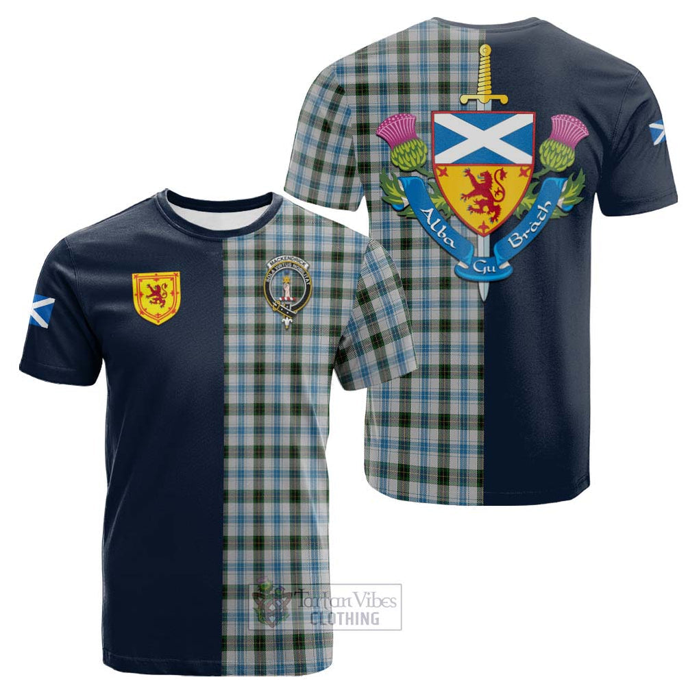 Tartan Vibes Clothing MacKendrick Dress Tartan Cotton T-shirt with Scottish Lion Royal Arm Half Style