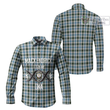 MacKendrick Dress Tartan Long Sleeve Button Shirt with Family Crest DNA In Me Style Men's Shirt - Tartanvibesclothing Shop