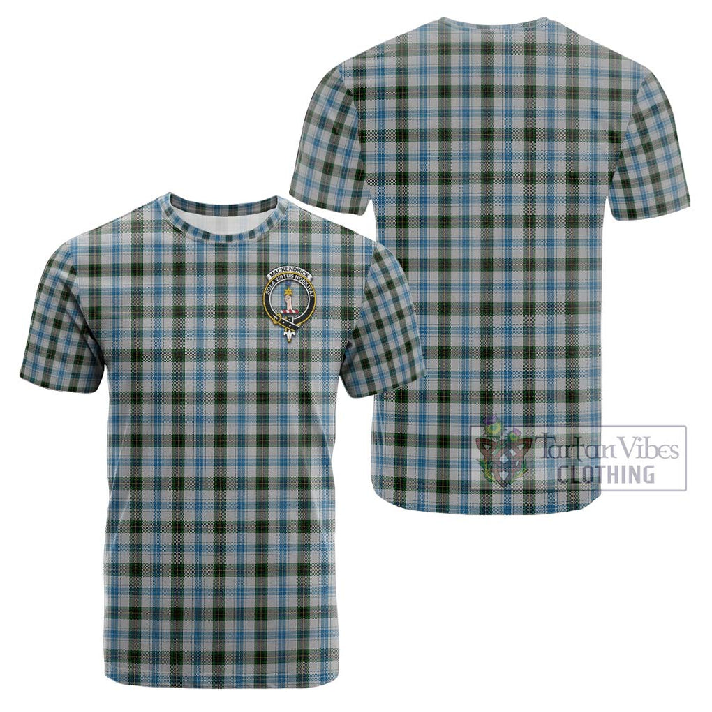 MacKendrick Dress Tartan Cotton T-Shirt with Family Crest Kid's Shirt - Tartanvibesclothing Shop