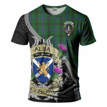 Tartan Vibes Clothing MacKendrick (McKendrick) Tartan Family Crest T-Shirt Lion Rampant Royal Thistle Shield Celtic Inspired
